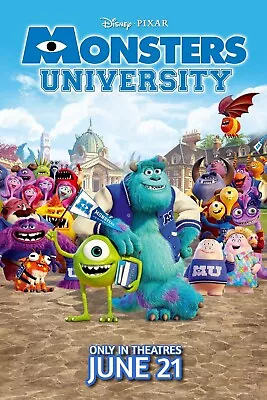 Disney's Monsters University Movie Poster | 2013 | 11x17 | NEW | USA • $15.99