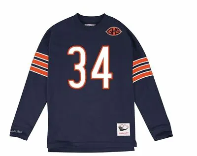 Mitchell And Ness NFL Name & Number Long Sleeve Tee Chicago Bears Walter Payton • £81.17