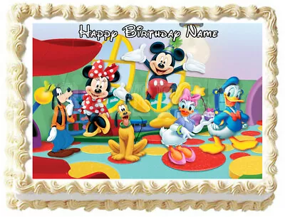MICKEY MOUSE CLUB HOUSE Edible Cake Topper Party Image  • $13.50