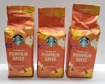 $28.99 • Buy Starbucks Pumpkin Spice Ground Coffee - 17oz - (3-Pack) Limited Edition 