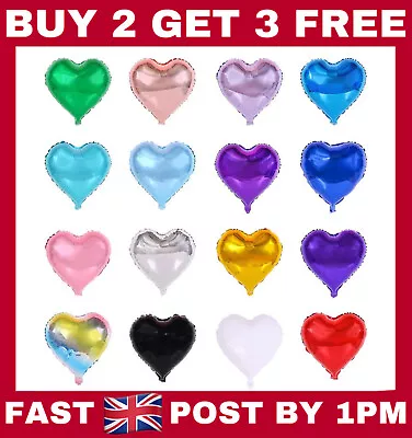 £1.29 • Buy 18  Love Heart Shape Foil Balloons Helium Air Party Wedding Birthday