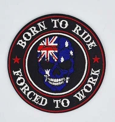 Born To Ride AUSTRALIA VEST HARLEY DAVIDSON BIKER PATCH IRON ON SEW ON JACKET • $9.93