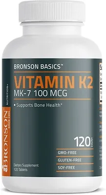 $14.31 • Buy Vitamin K2 MK-7 100 MCG, K2 As MK7 Menaquinone, Bone Support Non-GMO, 120 Tablet