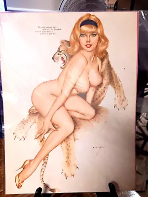 VARGAS Girl 1960’s Playboy Pin-up Original Print Blonde Smoking Hot! • $34.99