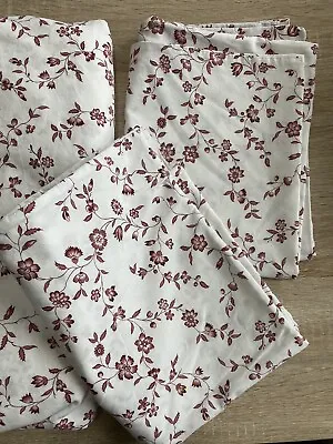 Ikea King Duvet Cover & 2 Pillowcases Hassleklocka Flower Sprigs 100% Cotton • £35