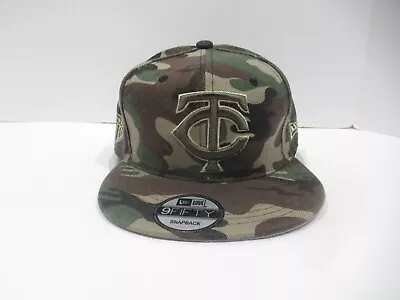 Minnesota Twins Camouflage CAMO Team Logo Snap Back Cap Hat • $9.99