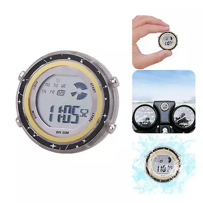 Mini Waterproof Motorcycle Digital Clock Watch Stick Motorbike Time Display • $10