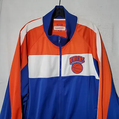 Mitchell & Ness New York Knicks NBA Warm Up Track Throwback Jacket Men's 5XL • $124.97