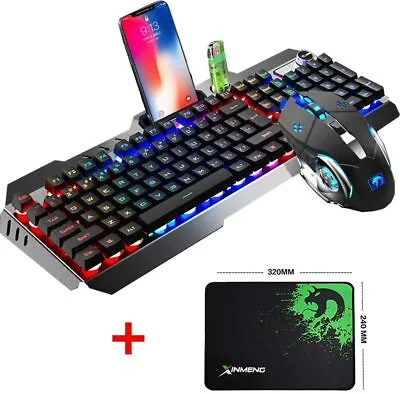 $40.75 • Buy Gaming Keyboard And Mouse Combo Bundle Set RGB Wired USB For PC Laptop PS4 Xbox