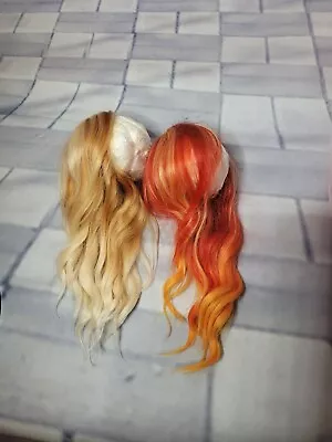 Lot Of 2 Silicon Cap Wigs For Minifee RESIN BJD Ball Jointed Doll Size 6.5-7.5 • $95