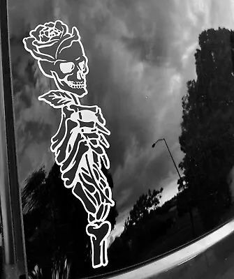 Rose Skull Vinyl Car Decal Sticker • $10