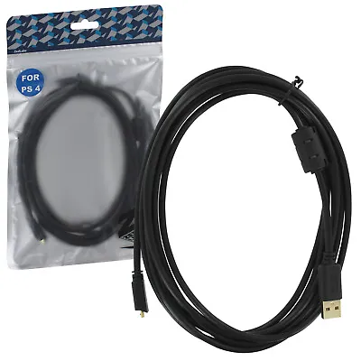 $13.73 • Buy Controller Charging Cable For PS4 Sony 3m USB Charger Play Lead Gold | ZedLabz