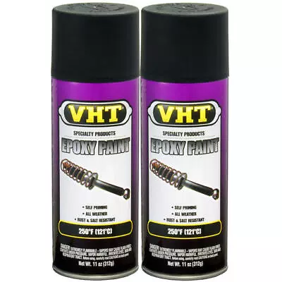 VHT High Temp Paint SP652 (2pk); Epozy Paint 11oz Aerosol Satin Black 250�F • $31.90