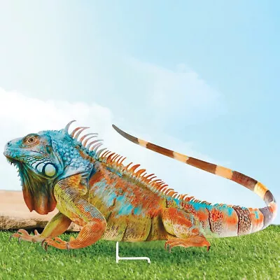 Realistic Tropical Iguana Lizard Garden Stake Outdoor Metal Yard Lawn Art Decor • $34.98