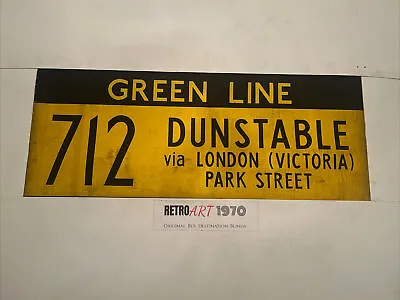 712 Dunstable Victoria Park Street - London Green Line 1969 Bus Blind 36” Gift • £80