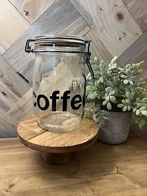 Vintage Glass And Bale / Bail Coffee Storage Canister • $15