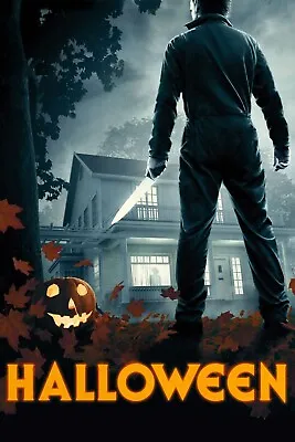 Halloween Movie Poster Luster Finish Michael Myers Jamie Lee Curtis #19 • $11.99