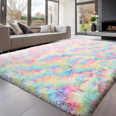 X - Large Shaggy Rugs Non Slip Living Room Hallway Runner Fluffy Bedroom Carpet • £7.99