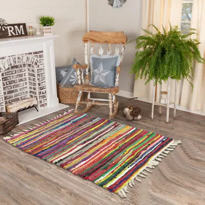 Chindi Area Rug Cotton Handmade Reversible Rag Rugs Indoor Outdoor Floor Carpet • £37.63