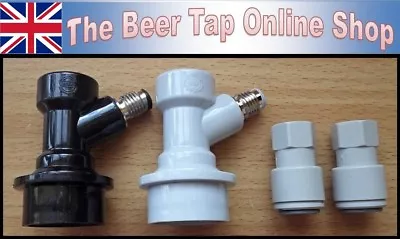 £14.45 • Buy Threaded Gas+Liquid Ball Lock Disconnects + JG 3/8  Speedfit Cornelius/Corny Keg