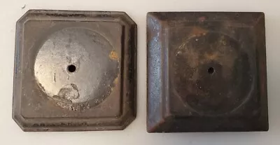 Antique Cast Iron Kerosene Oil Lamp Bases Parts 4.75  Square  • $15.99