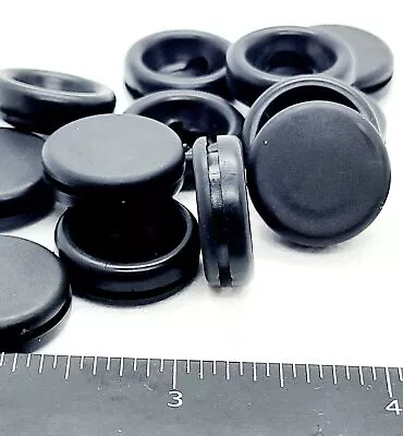 5/8  Solid Rubber Grommet Panel Plug For 1/16” Thick Walls Covers 3/4  OD • $10.95