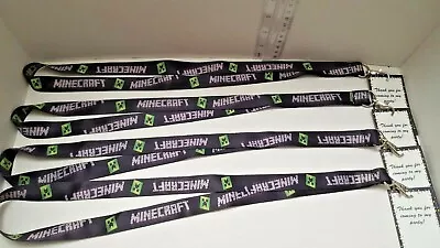 Minecraft Game Kid Long Birthday Lanyard Steve And Creeper NEW UNUSED (Lot Of 4) • $29.99