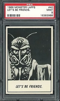 1966 Monster Laffs #40 Let's Be Friends PSA 9 • $50