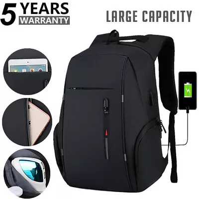 17  Anti Theft Backpack Waterproof Bag School Travel Laptop Bags USB Charging AU • $31.86