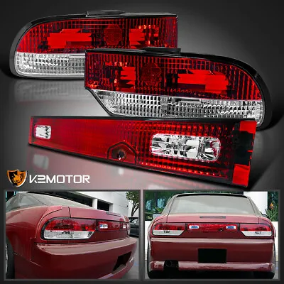 Fits 1989-1994 240SX S13 Hatchback Red Tail Lights+Center Piece Lamp 89-94 • $114.38