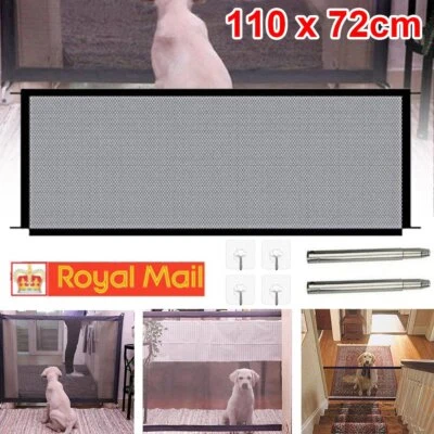 £11.91 • Buy Magic Retractable Dog Gate Pet Cat Fence Baby Child Safe Wide Indoor Adjustable