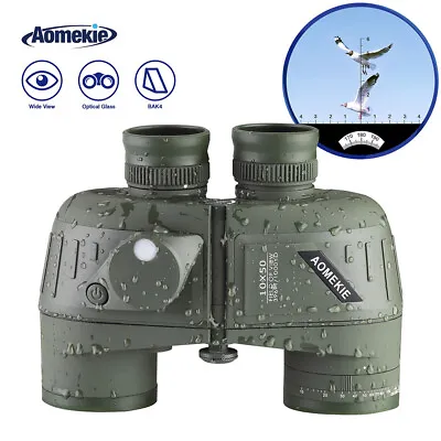 10X50 Binoculars Marine Military Telescope With Compass Rangefinder Waterproof • $99.92