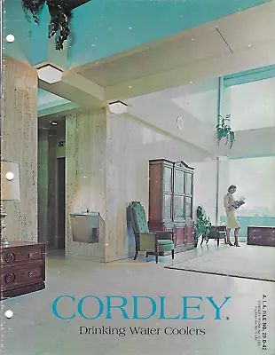 Vtg 1968 Cordley Water Fountain Catalog! Drinking Water & Bottle Coolers! Specs! • $32.99