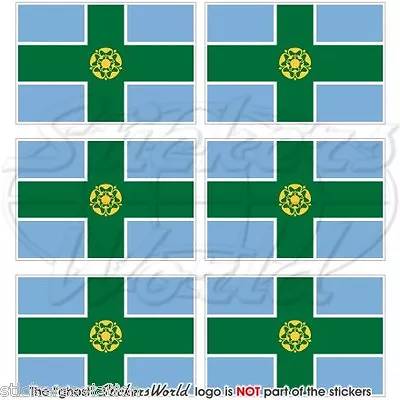 £3.01 • Buy DERBYSHIRE Flag Derby, England UK 40mm Mobile Cell Phone Mini Stickers-Decals X6