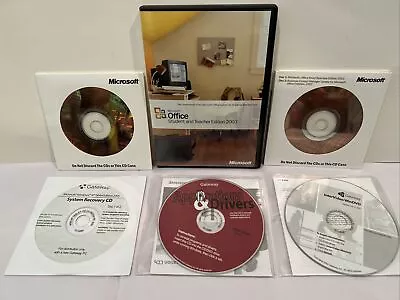 Microsoft Office 2003 Student & Teacher Edition Gateway Recovery Drivers ~ Lot 6 • $8.90