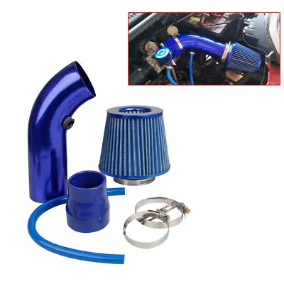 Air Intake Kit Blue Pipe Diameter 3  +Cold Air Intake Filter+ Clamp+ Accessories • $59.99