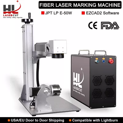 JPT 50W LP Fiber Laser Marking Machine Metal Black Marking Tumbler Engraver   • $3499