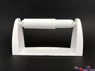 Stick On Paper Towel Roll Holder Plastic White Bathroom Tissue Roll GPHW9065 • $12.99