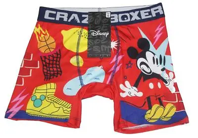 Crazy Boxer Disney Mickey Mouse Basketball Hoops Shoes Diamonds Boxers Mn's NWT • $17.99