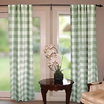 Buffalo Checkered 100% Polyester Curtain Panel Window Treatment/Décor 56  Wide • $23.99