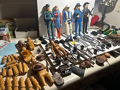 Vintage Marx LOT Of Action Figures And Accessories  JOHNNY WEST • $134