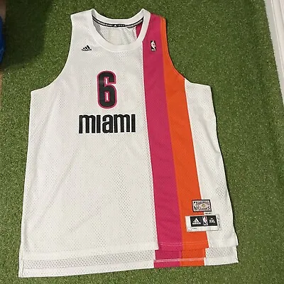 LeBron James Miami Heat NBA Hardwood Classics Floridians Adidas Jersey 2XL XXL • $99.99