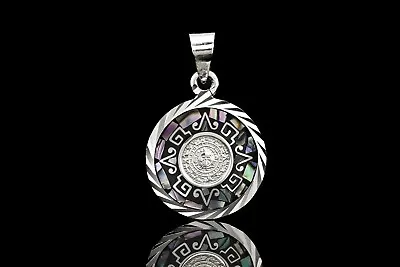 $52.99 • Buy Sterling Silver Mayan Calendar Aztec Tonatiuh Charm  Pendant Sterling Silver.950