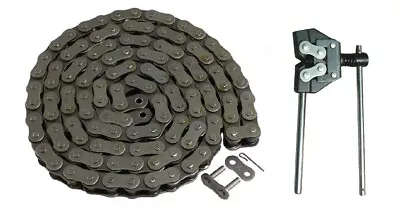 #41 Timken Roller Chain 50 Foot Roll 1/2  Pitch & 1/4  Width & Chain Breaker • $379.95