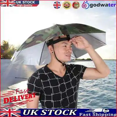 £6.47 • Buy Umbrella Hat Foldable Sun Shade Waterproof Camping Headwear Cap(Army Green) UK
