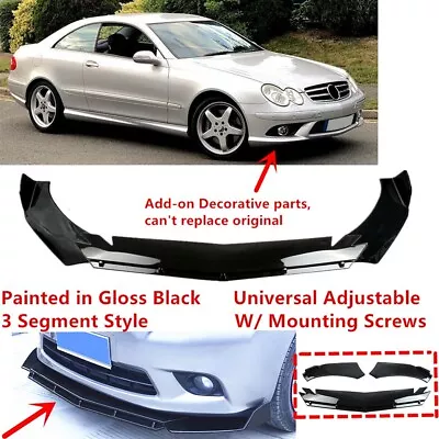 Add-on Universal Fits 2003-2009 Mercedes CLK500 CLK550 Front Bumper Lip Splitter • $55.90