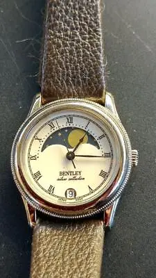 BENTLEY Moon Phase Ladies Watch Wristwatch BSV-L9250N Quarts Used In Japan • $143.87