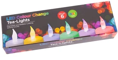 £6.99 • Buy 6 X LED Colour Changing Tea Light Battery Powered Candles