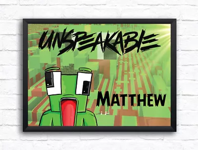 Personalised Unspeakable Art Print Poster A4 - A1 Gift Merch Minecraft Gamer • £4.99