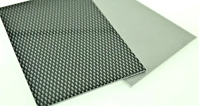 Black Carbon Fibre Effect ABS Sheet 3mm A4 & A3 Model Car Trim Plastic Vac Form • £6.81